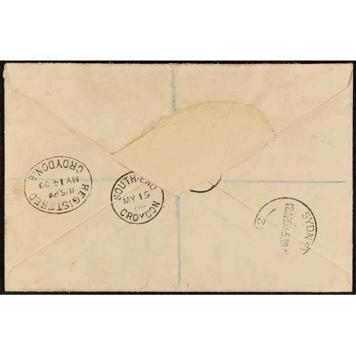 539 - PAPUA 1909 (18th March) envelope registered from Samarai to England, bearing Lakatoi 1d and 4d, the ... 