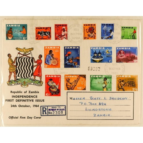 54 - COLLECTIONS & ACCUMULATIONS WORLD SORTER OF FIRST DAY COVERS in 8 albums. A range of countries which... 