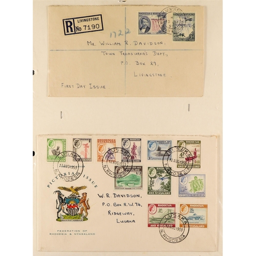 54 - COLLECTIONS & ACCUMULATIONS WORLD SORTER OF FIRST DAY COVERS in 8 albums. A range of countries which... 