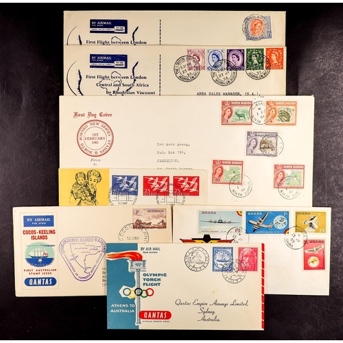 55 - COLLECTIONS & ACCUMULATIONS B.O.A.C. & OTHER FLIGHT COVERS 1952-61 collected by a former employee, a... 