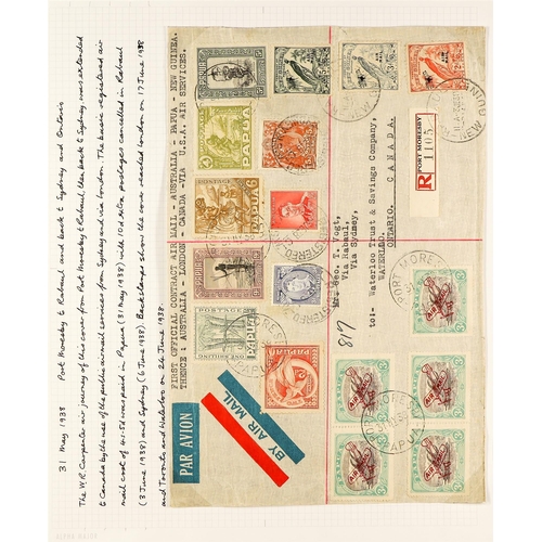 550 - PAPUA 1930-38 AIRMAIL COVERS COLLECTION incl. 1930 