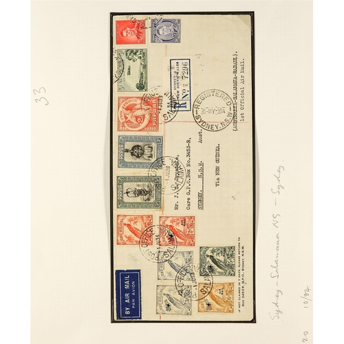 550 - PAPUA 1930-38 AIRMAIL COVERS COLLECTION incl. 1930 