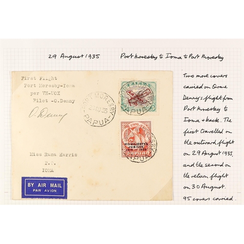 550 - PAPUA 1930-38 AIRMAIL COVERS COLLECTION incl. 1930 