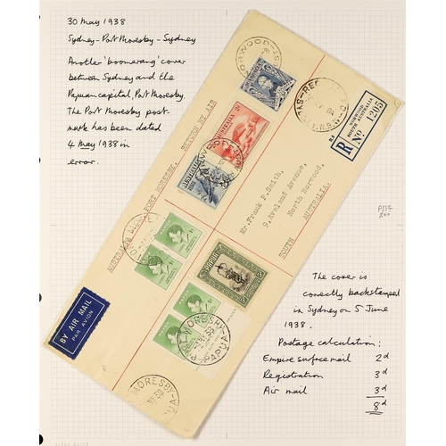 550 - PAPUA 1930-38 AIRMAIL COVERS COLLECTION incl. 1930 