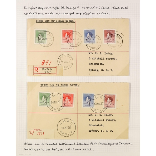 553 - PAPUA 1932-42 COVERS COLLECTION incl. 