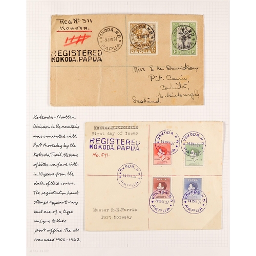 553 - PAPUA 1932-42 COVERS COLLECTION incl. 