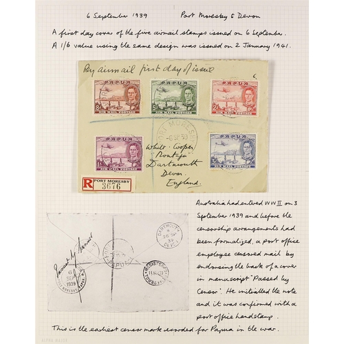 553 - PAPUA 1932-42 COVERS COLLECTION incl. 