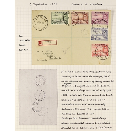 553 - PAPUA 1932-42 COVERS COLLECTION incl. 