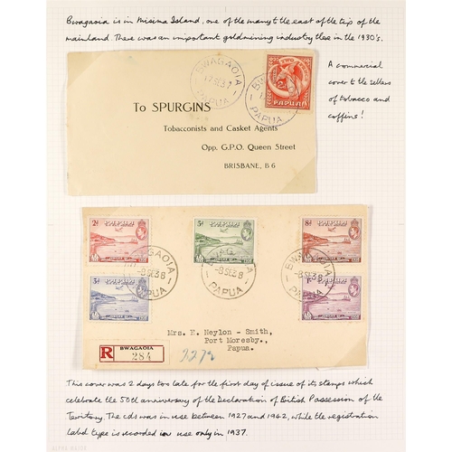 553 - PAPUA 1932-42 COVERS COLLECTION incl. 