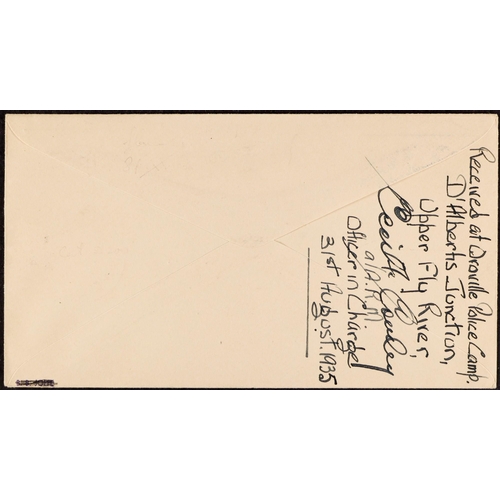 568 - PAPUA AIRMAIL 1935 (31st August) Daru to Oroville Police Camp cover (Eustis P88), signed by the pilo... 