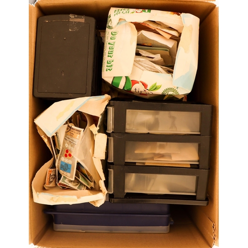 57 - COLLECTIONS & ACCUMULATIONS LARGE WORLD ACCUMULATION in four boxes, with numerous albums and stockbo... 