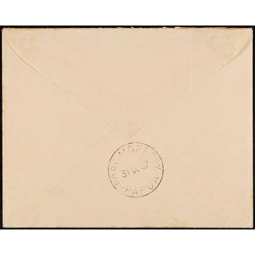 571 - PAPUA AIRMAIL 1937 (31st October) Guinea Airways,  Lake Kutubu to Port Moresby cover (Eustis P121), ... 