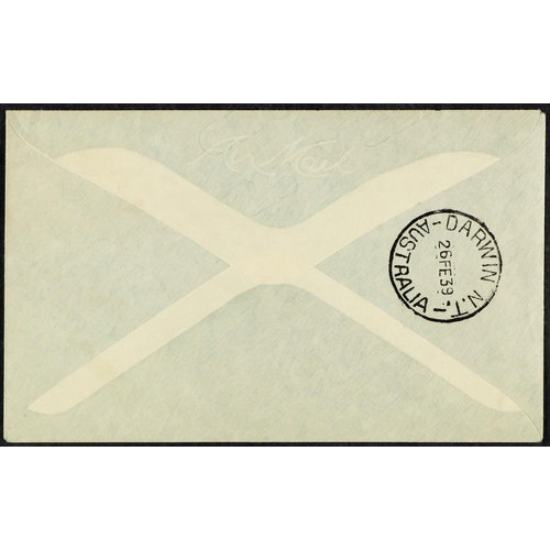 573 - PAPUA AIRMAIL 1939 (25th February) Port Moresby to Port Darwin, via Thursday Island cover (Eustis P1... 