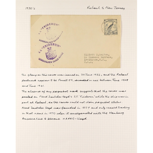 577 - NEW GUINEA 1925-39 COVERS COLLECTION a strong assembly with many good items, written up on pages, in... 