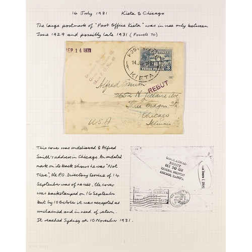 577 - NEW GUINEA 1925-39 COVERS COLLECTION a strong assembly with many good items, written up on pages, in... 