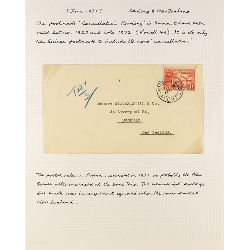 577 - NEW GUINEA 1925-39 COVERS COLLECTION a strong assembly with many good items, written up on pages, in... 