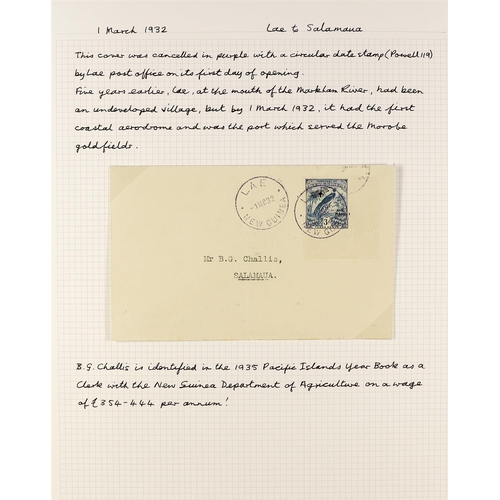 577 - NEW GUINEA 1925-39 COVERS COLLECTION a strong assembly with many good items, written up on pages, in... 