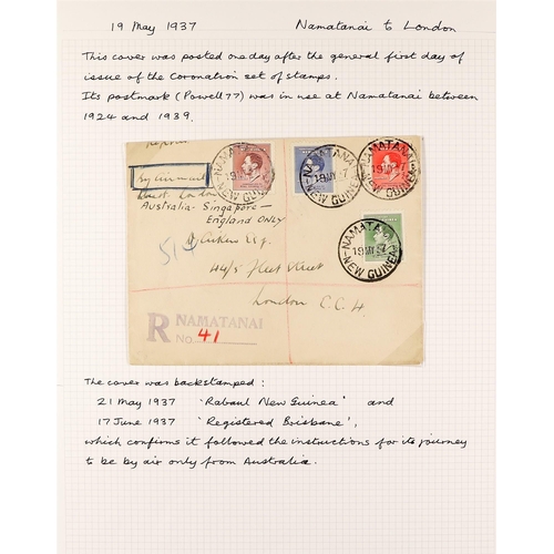 577 - NEW GUINEA 1925-39 COVERS COLLECTION a strong assembly with many good items, written up on pages, in... 