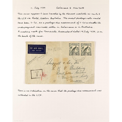 577 - NEW GUINEA 1925-39 COVERS COLLECTION a strong assembly with many good items, written up on pages, in... 