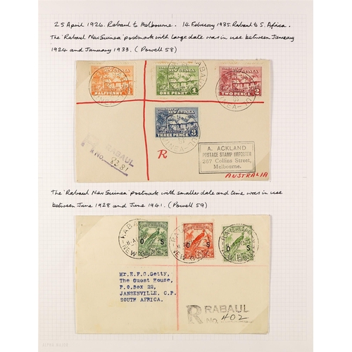 577 - NEW GUINEA 1925-39 COVERS COLLECTION a strong assembly with many good items, written up on pages, in... 