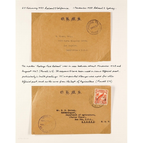 577 - NEW GUINEA 1925-39 COVERS COLLECTION a strong assembly with many good items, written up on pages, in... 