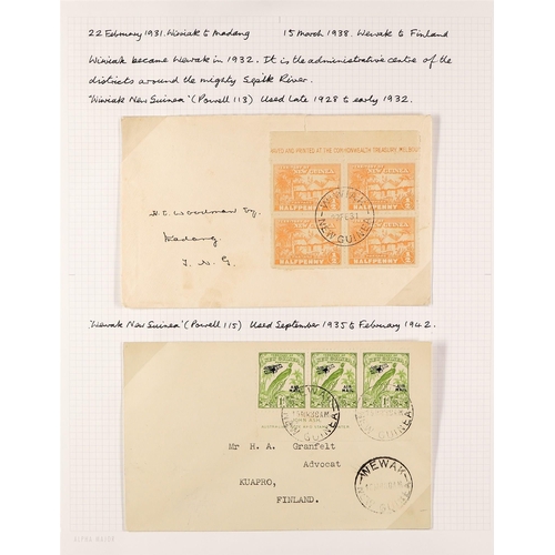 577 - NEW GUINEA 1925-39 COVERS COLLECTION a strong assembly with many good items, written up on pages, in... 