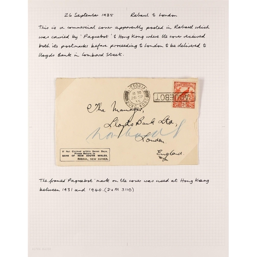 577 - NEW GUINEA 1925-39 COVERS COLLECTION a strong assembly with many good items, written up on pages, in... 