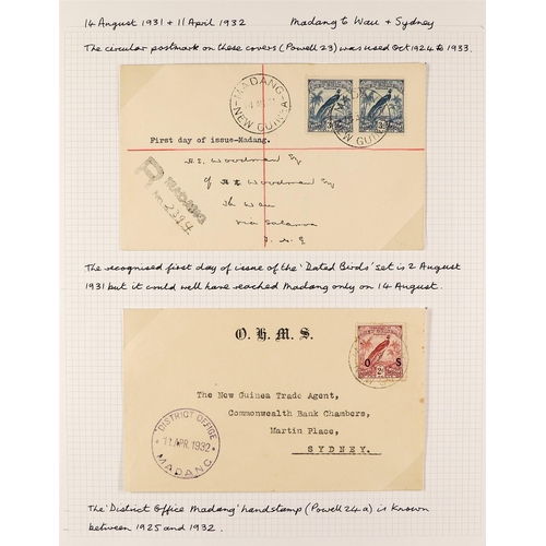 577 - NEW GUINEA 1925-39 COVERS COLLECTION a strong assembly with many good items, written up on pages, in... 