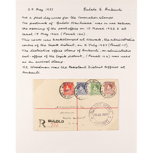 577 - NEW GUINEA 1925-39 COVERS COLLECTION a strong assembly with many good items, written up on pages, in... 