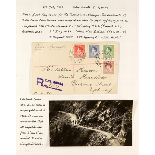 577 - NEW GUINEA 1925-39 COVERS COLLECTION a strong assembly with many good items, written up on pages, in... 