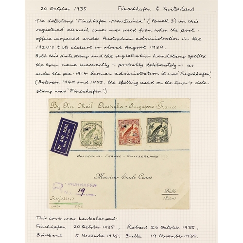 577 - NEW GUINEA 1925-39 COVERS COLLECTION a strong assembly with many good items, written up on pages, in... 