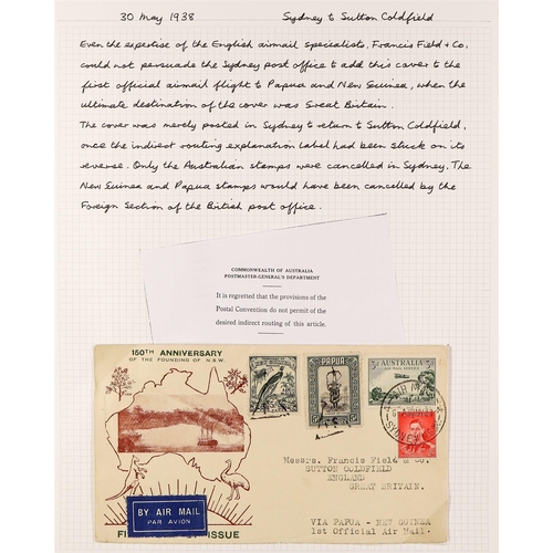 578 - NEW GUINEA 1931-38 AIRMAIL COVERS COLLECTION incl. 1931 Madang to Wau, 1932 Wau to Rabaul, 1931 & 19... 