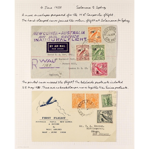 578 - NEW GUINEA 1931-38 AIRMAIL COVERS COLLECTION incl. 1931 Madang to Wau, 1932 Wau to Rabaul, 1931 & 19... 