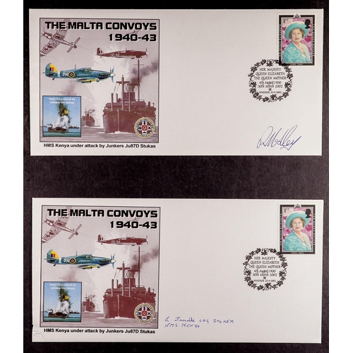 58 - COLLECTIONS & ACCUMULATIONS SIGNED WW1 COVERS an album of GB 1980's-2002 covers commemorating Malta ... 