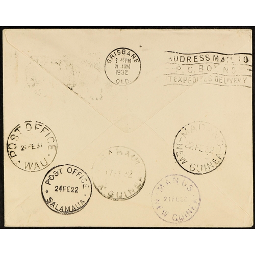 583 - NEW GUINEA AIR MAIL 1931 (17th December) England to Rabaul cover with the Christmas Greetings cachet... 