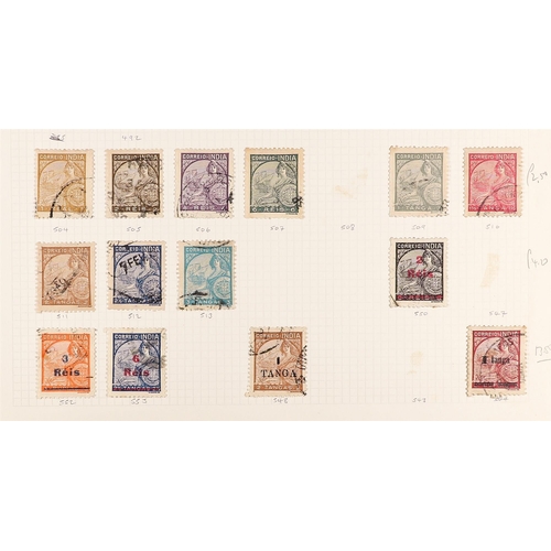 610 - PORTUGAL INTERESTING ACCUMULATION incl. 1855-6 100r used, 1862-4 10r used, 1866-7 20r & 100r (thin) ... 