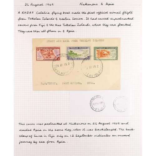 652 - SAMOA 1931-79 AIRMAIL COVERS COLLECTION written up on pages, incl. 1931 First Flight American Samoa,... 