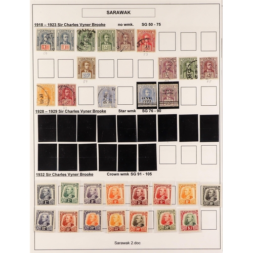 660 - SARAWAK 1869-1963 a mint and used collection incl. 1869 3c unused; 1875 set used; 1895 set unused; 1... 