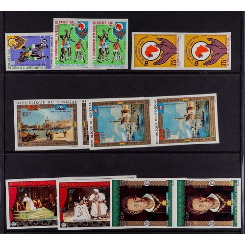 661 - SENEGAL 1965-72 IMPERFORATE PAIRS never hinged mint collection. (80 pairs)