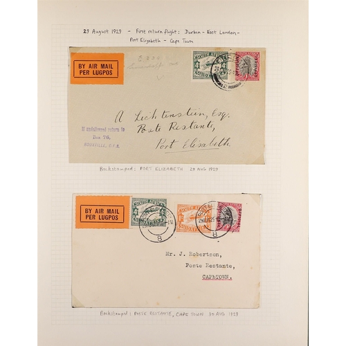 683 - SOUTH AFRICA 1929 UNION AIRWAYS FLIGHT COVERS. (26 Aug) Cape Town - Port Elizabeth - Durban first fl... 