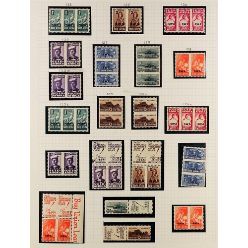 697 - SOUTH WEST AFRICA 1937-41 MINT COLLECTION as horizontal pairs or units where appropriate, includes 1... 