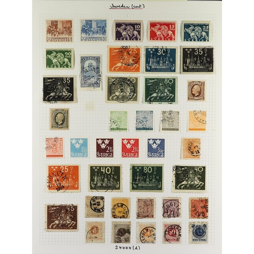 707 - SWEDEN 1855-1940's MINT & USED COLLECTION incl. 1855-58 6s (small imperfections) & 8s (small thin) u... 