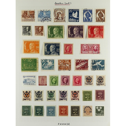 707 - SWEDEN 1855-1940's MINT & USED COLLECTION incl. 1855-58 6s (small imperfections) & 8s (small thin) u... 