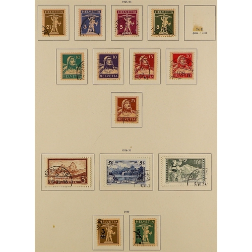 710 - SWITZERLAND 1862-1960's USED COLLECTION incl. 1862 Sitting Helvetia range to 40c grey & 50c purple, ... 