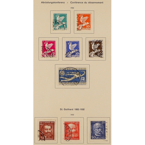 710 - SWITZERLAND 1862-1960's USED COLLECTION incl. 1862 Sitting Helvetia range to 40c grey & 50c purple, ... 