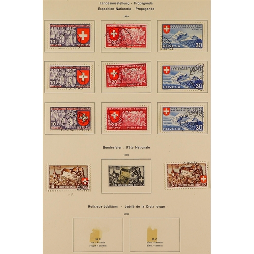 710 - SWITZERLAND 1862-1960's USED COLLECTION incl. 1862 Sitting Helvetia range to 40c grey & 50c purple, ... 