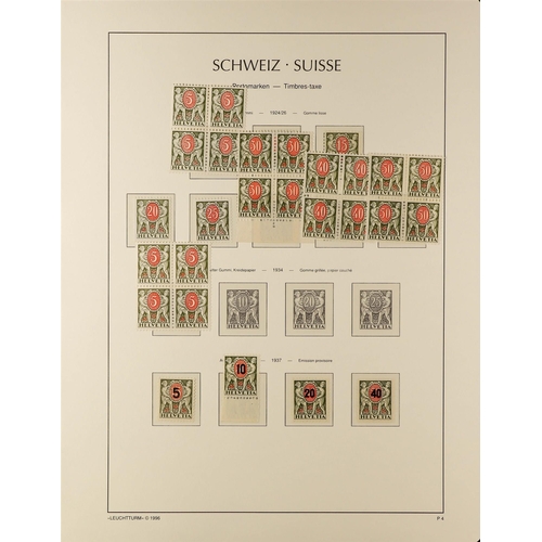 714 - SWITZERLAND POSTAGE DUE 1878-1938 a mint or nhm collection incl. 1878 50c, 1882 10c, 1897 sets x2, 1... 