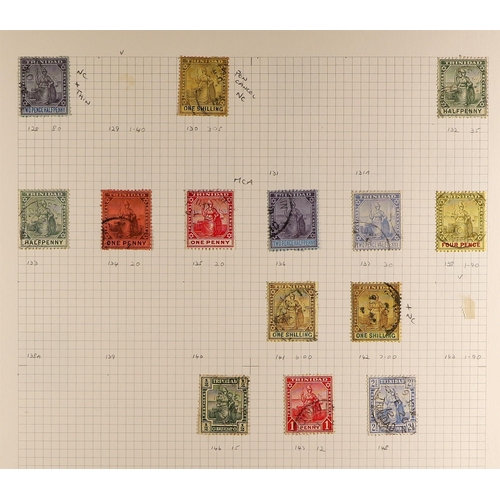 722 - TRINIDAD & TOBAGO 1851-1951 USED COLLECTION incl. Britannia's incl. two 1882 1d surcharged by hand e... 