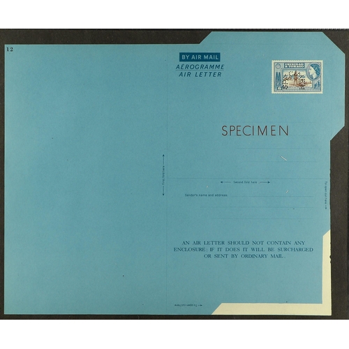 724 - TRINIDAD & TOBAGO AEROGRAMMES 1954 12c, 1958 15c and 1960 6c Air Letter sheets (H&G 5 & 7/8), all wi... 