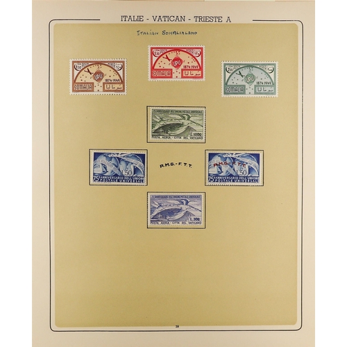 73 - TOPICALS UNIVERSAL POSTAL UNION 1949 Foreign countries collection of mint sets and miniature sheets ... 